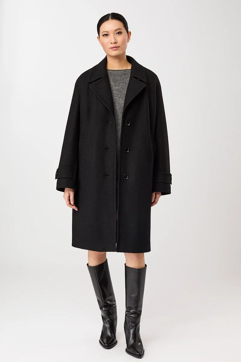 Kurzer Mantel mit Revers (Black)