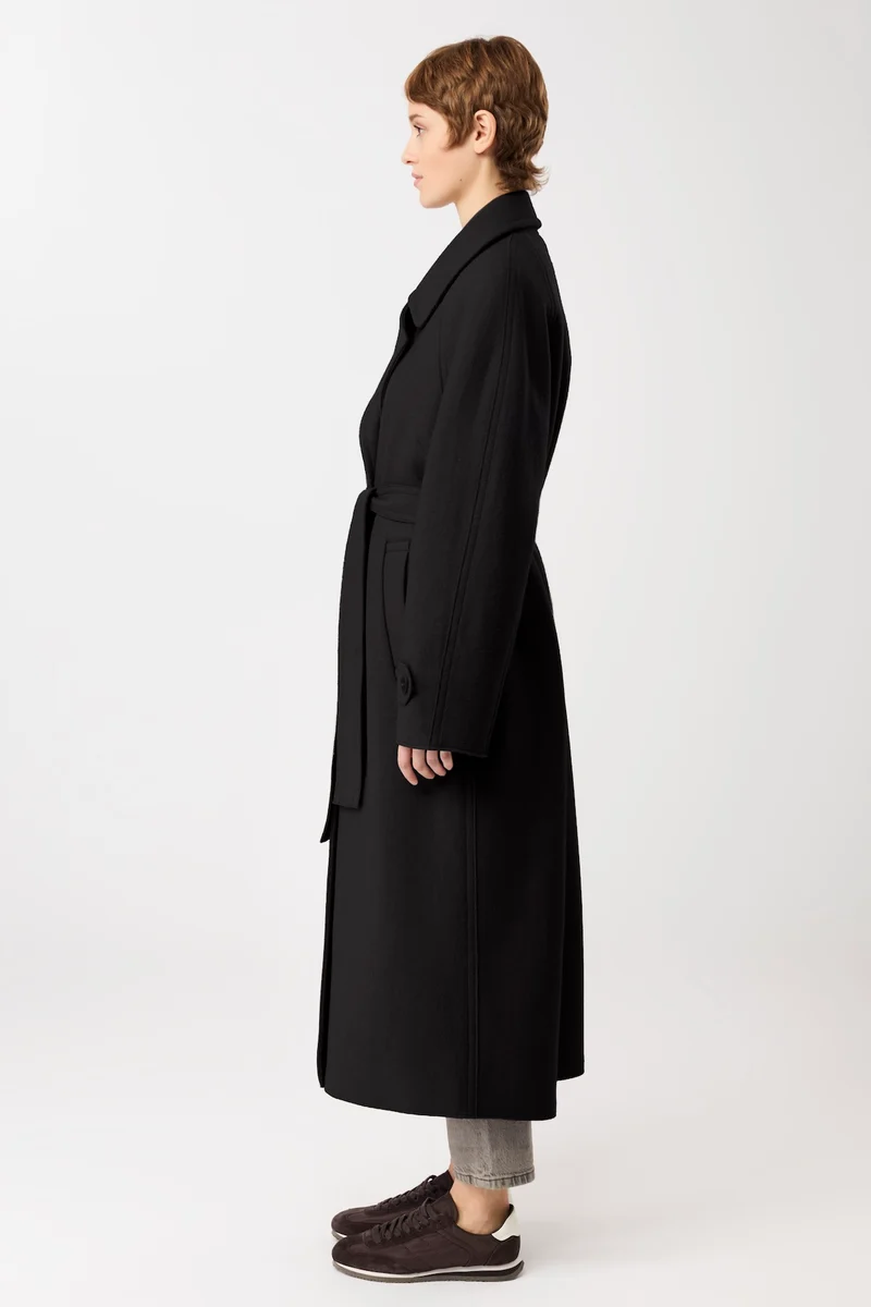 Walkmantel mit Revers (Black)
