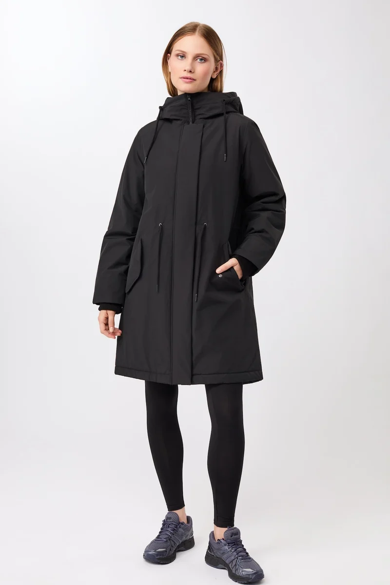 Parka locker geschnitten und wattiert (Black)