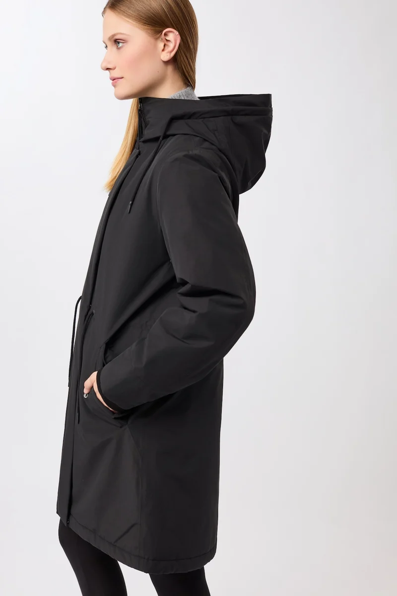 Parka locker geschnitten und wattiert (Black)