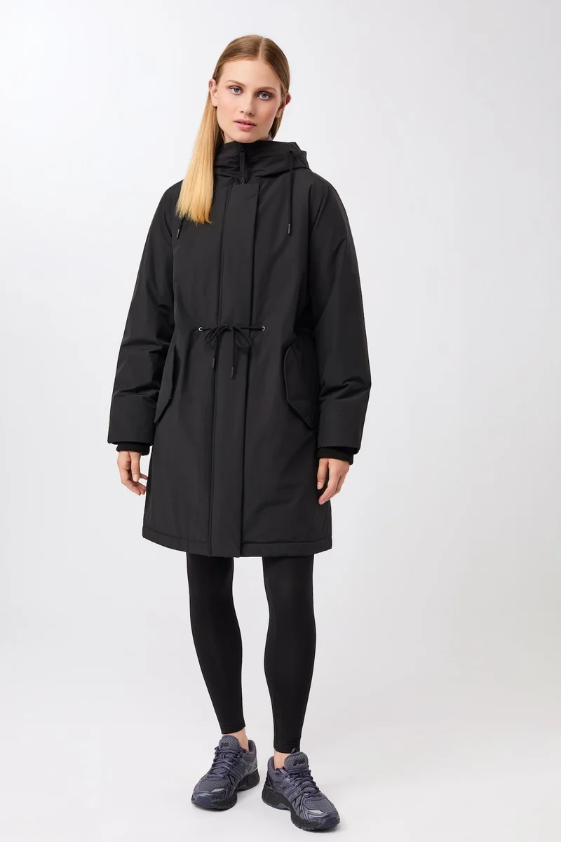 Parka locker geschnitten und wattiert (Black)