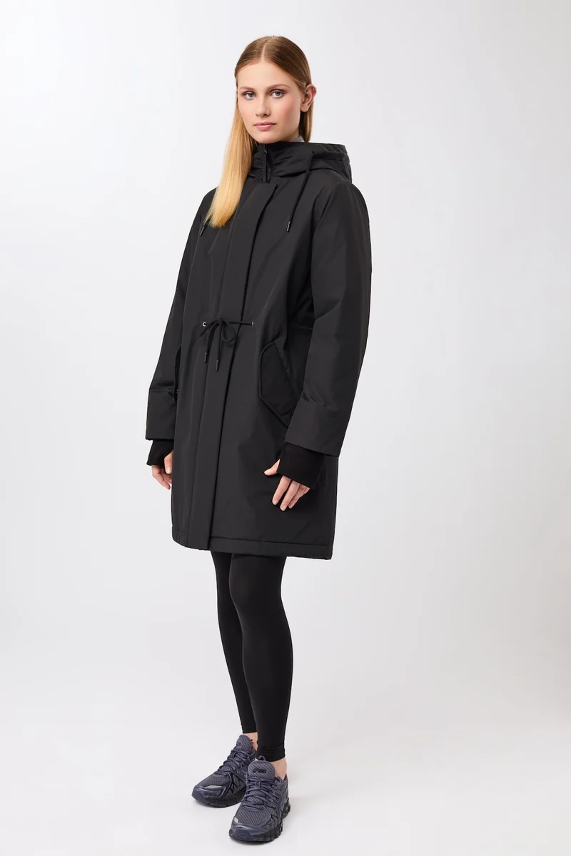 Parka locker geschnitten und wattiert (Black)