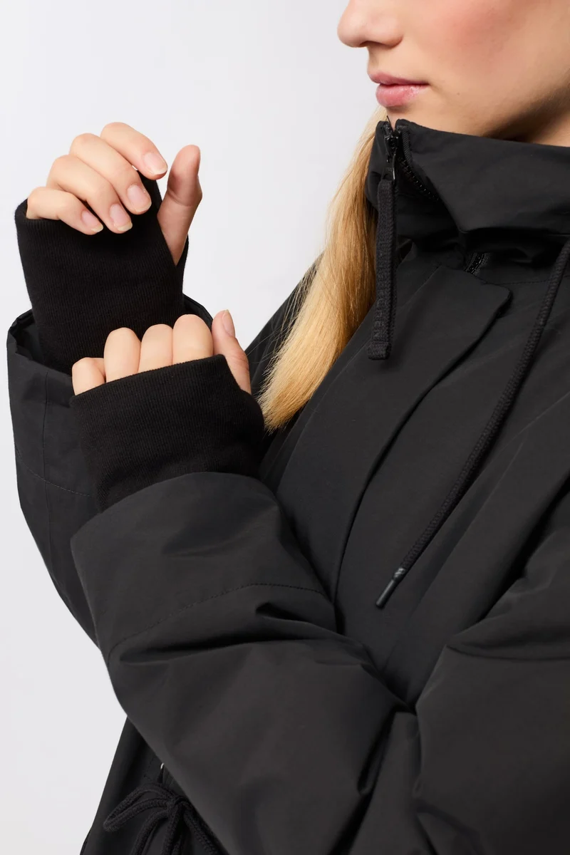 Parka locker geschnitten und wattiert (Black)
