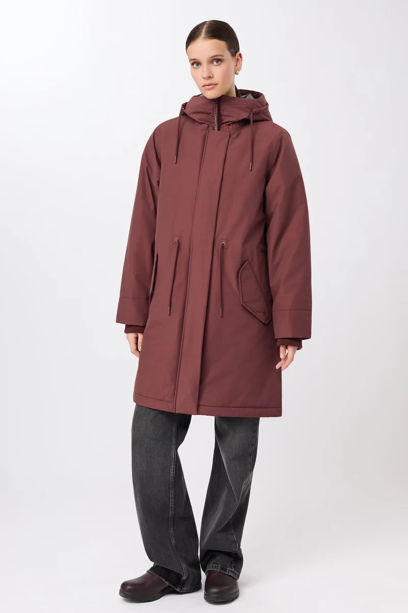 Parka locker geschnitten und wattiert (Burgundy)