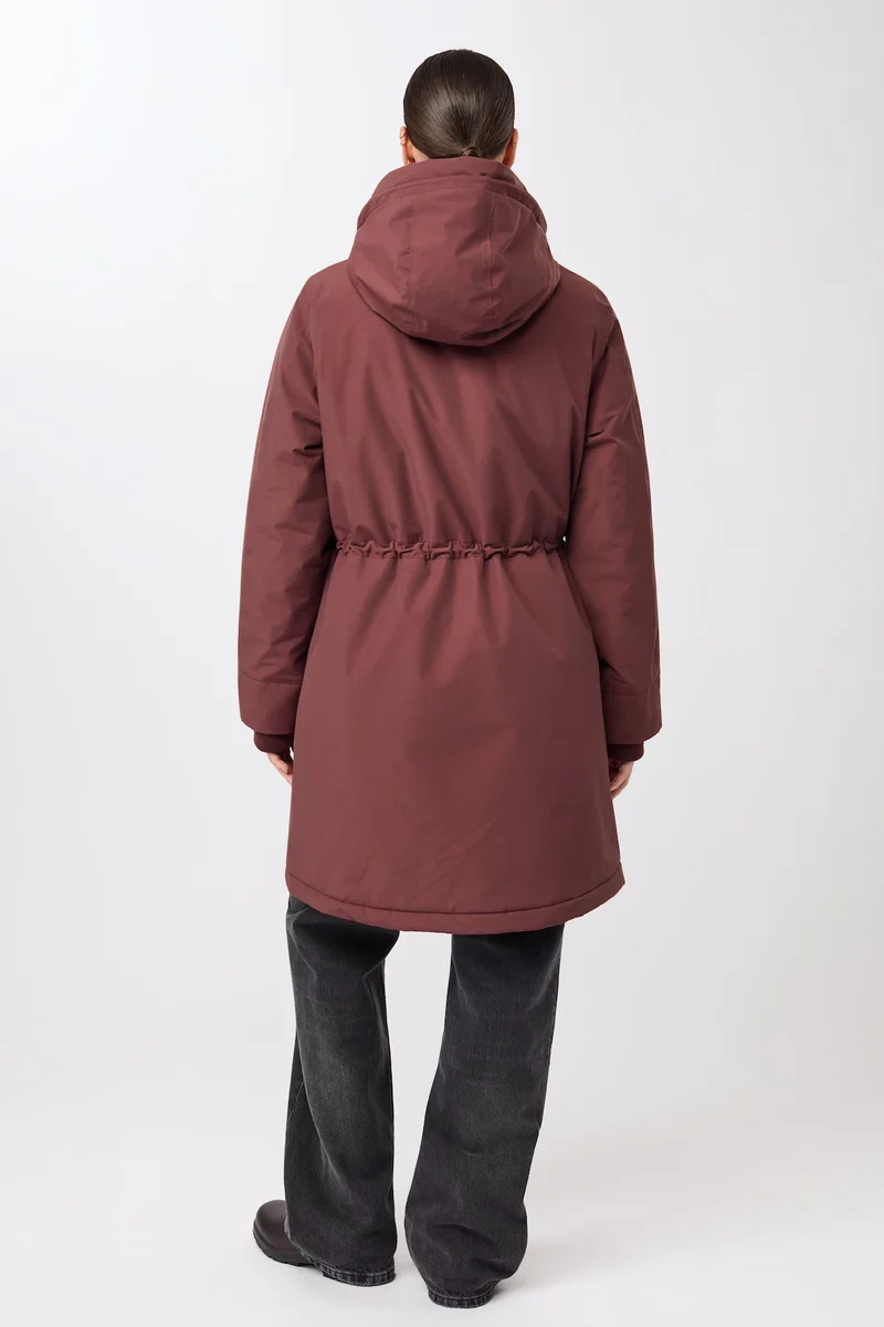 Parka locker geschnitten und wattiert (Burgundy)