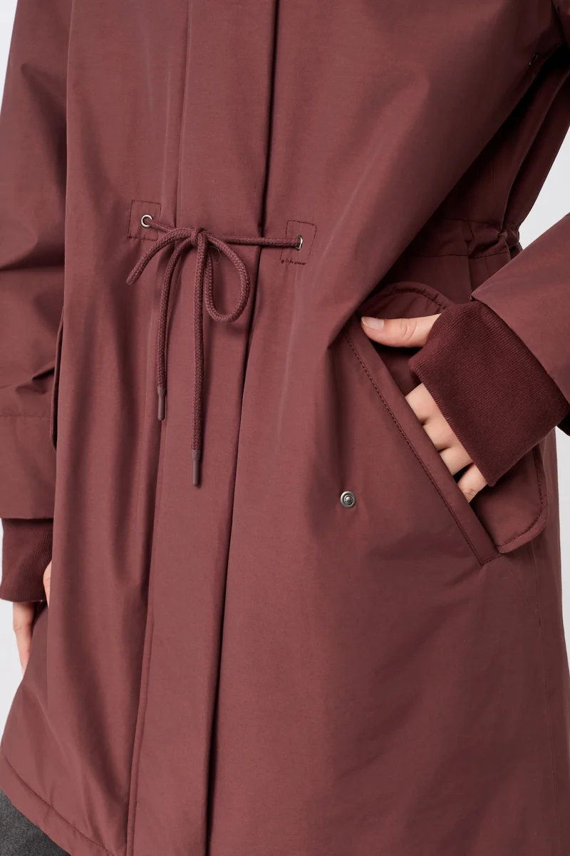 Parka locker geschnitten und wattiert (Burgundy)