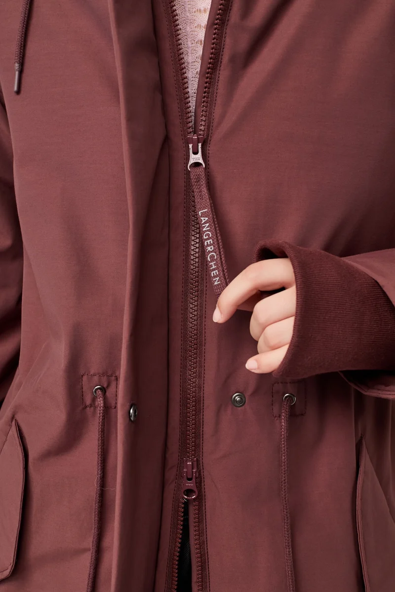 Parka locker geschnitten und wattiert (Burgundy)