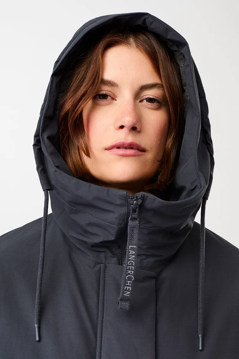 Parka locker geschnitten und wattiert (Navy)