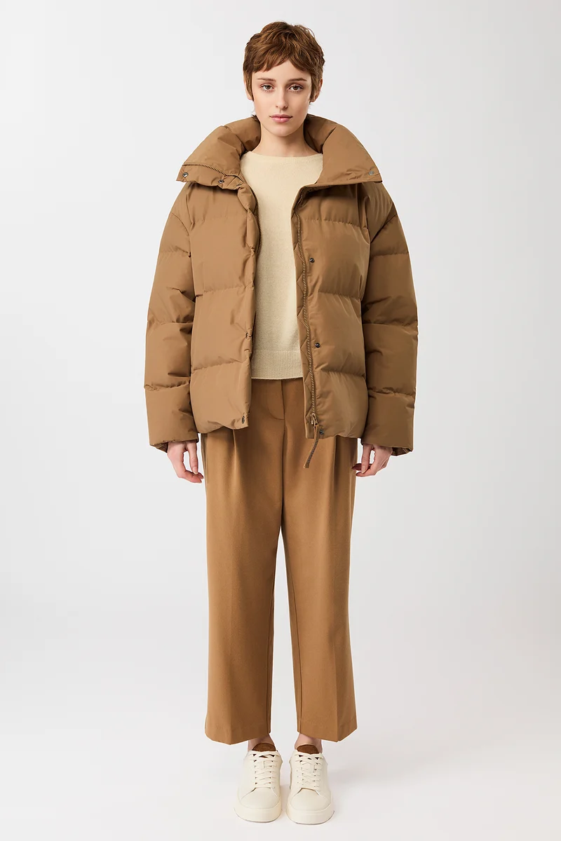 Gesteppte Jacke aus Eco Daune mit Stehkragen (Oak)