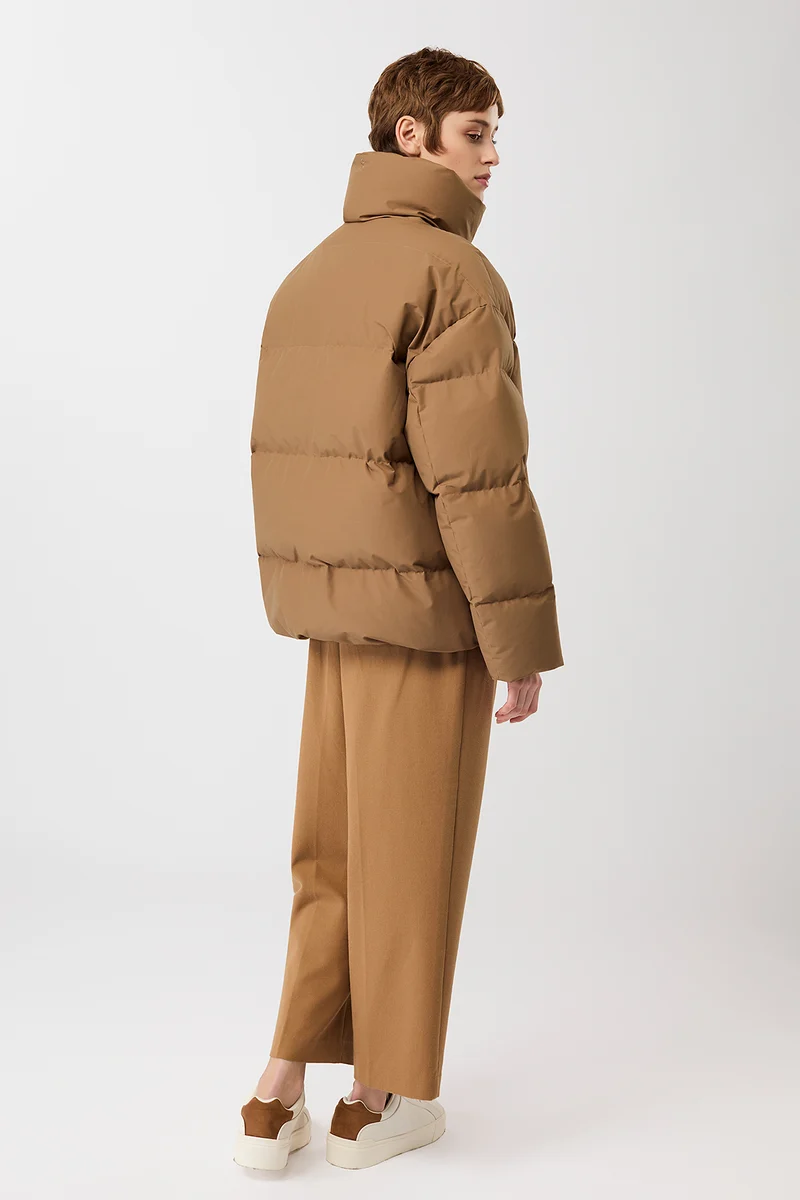 Gesteppte Jacke aus Eco Daune mit Stehkragen (Oak)