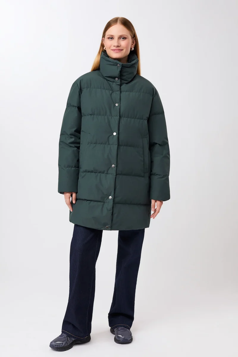 Jacke mit Stehkragen aus Eco Daune (Fir)