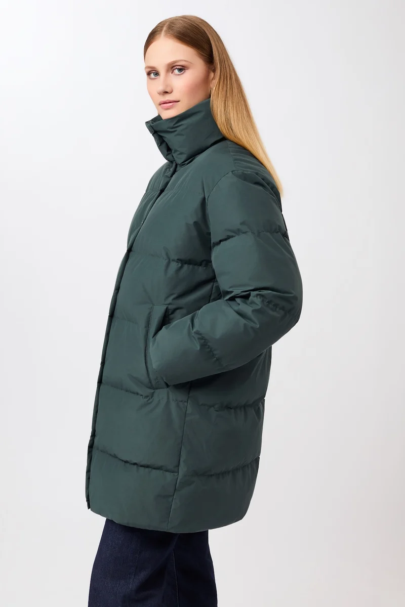 Jacke mit Stehkragen aus Eco Daune (Fir)