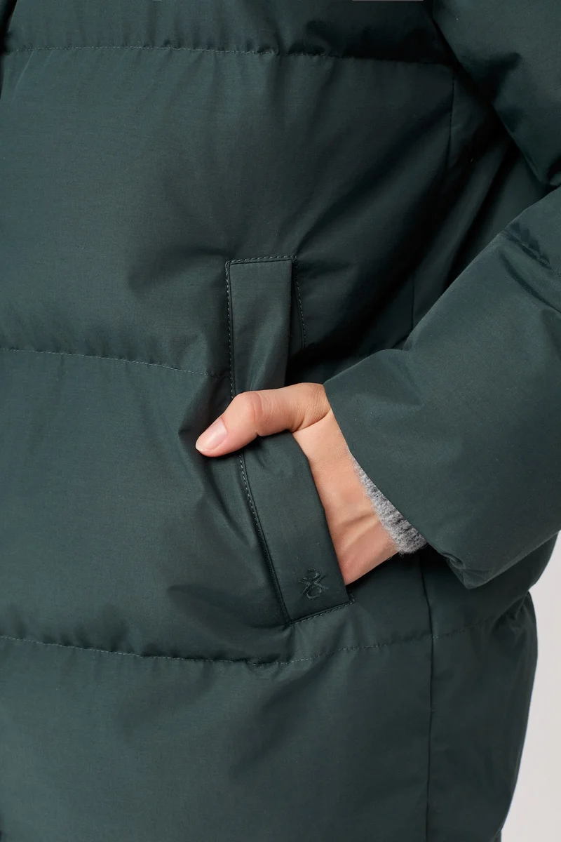 Jacke mit Stehkragen aus Eco Daune (Fir)