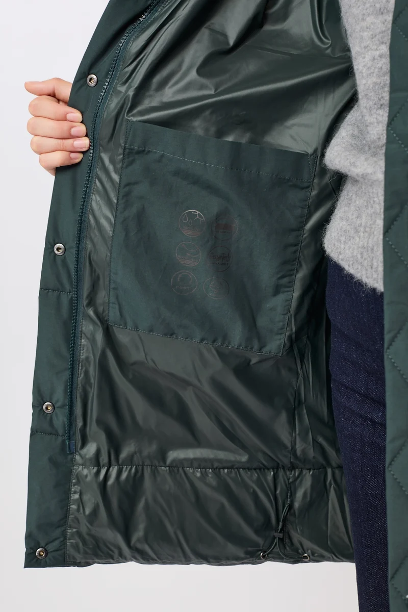 Jacke mit Stehkragen aus Eco Daune (Fir)