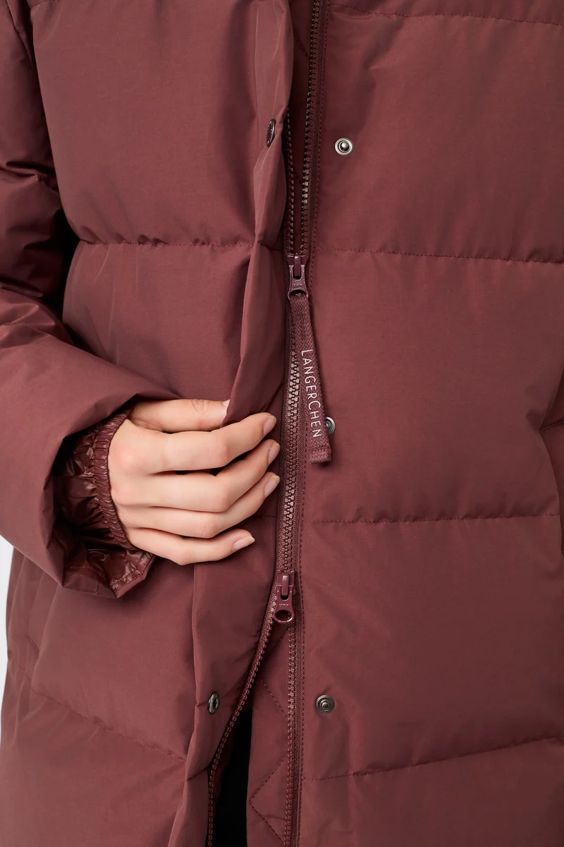 Jacke mit Stehkragen aus Eco Daune (Burgundy)