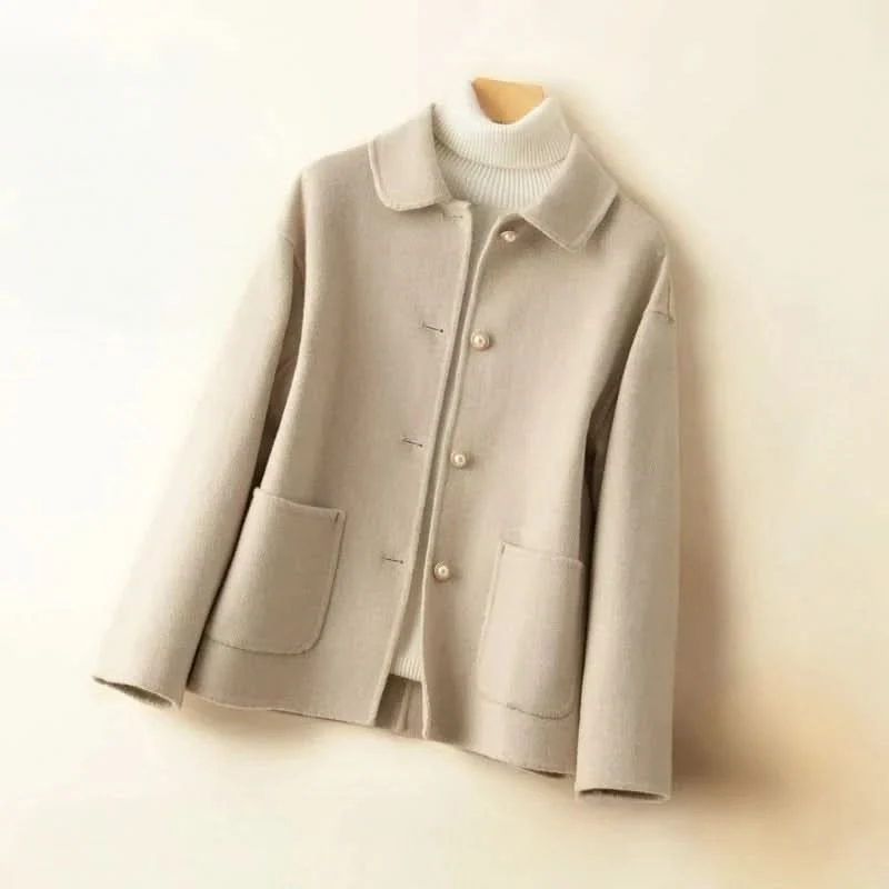 Valentina | Luxurious and Soft Pure Cashmere Doll-Collar Trench Coat