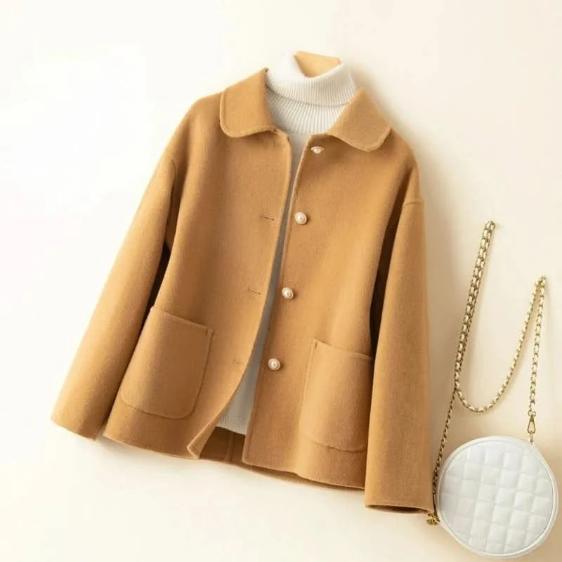 Valentina | Luxurious and Soft Pure Cashmere Doll-Collar Trench Coat