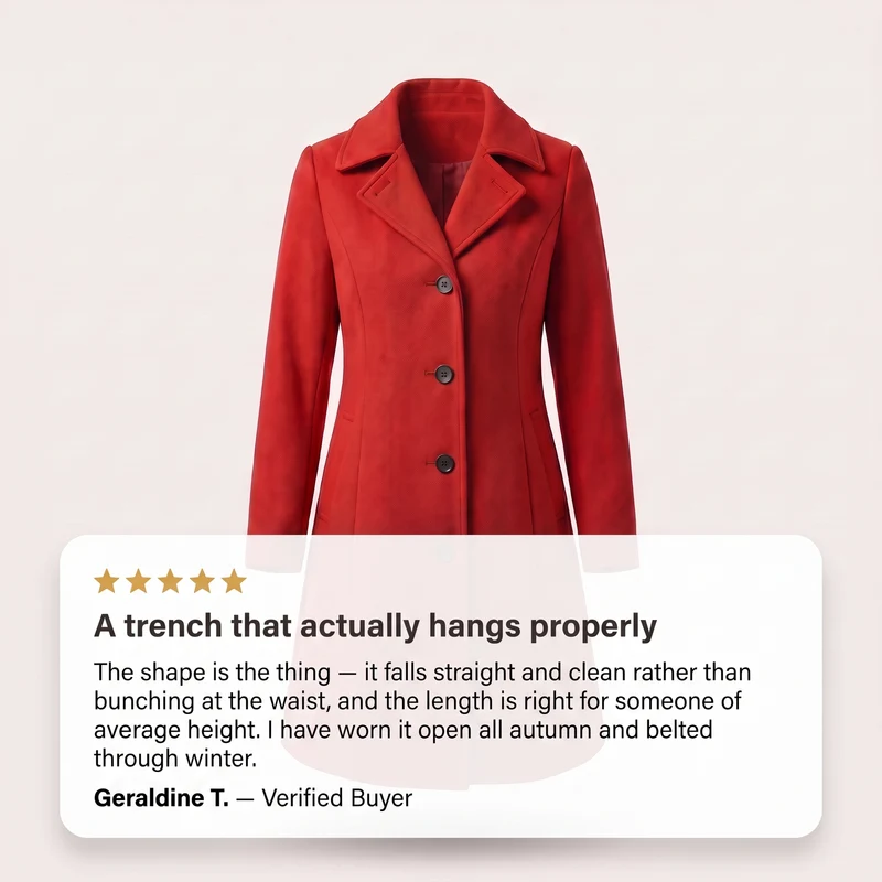 Clara | Elegant and Timeless Fit-and-Flare Trench Coat