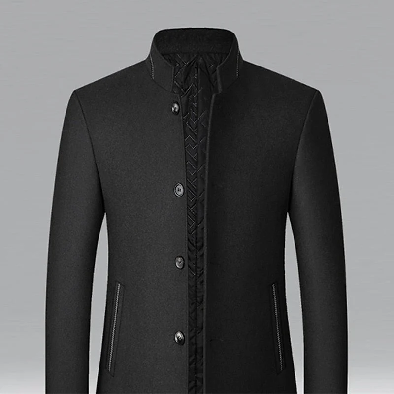 Felix | Elegant and Warm Stand-Collar Trench Coat