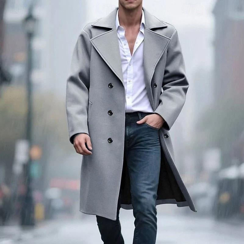 Oliver | Classic and Sophisticated Double-Breasted Long Trench Coat