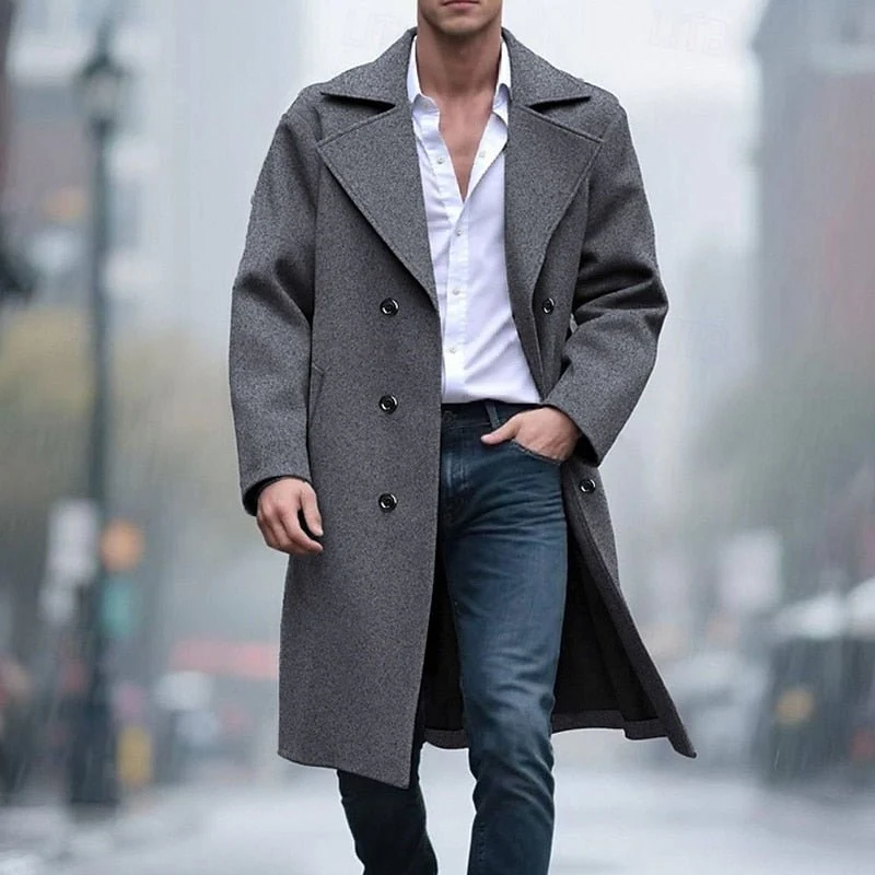 Oliver | Classic and Sophisticated Double-Breasted Long Trench Coat