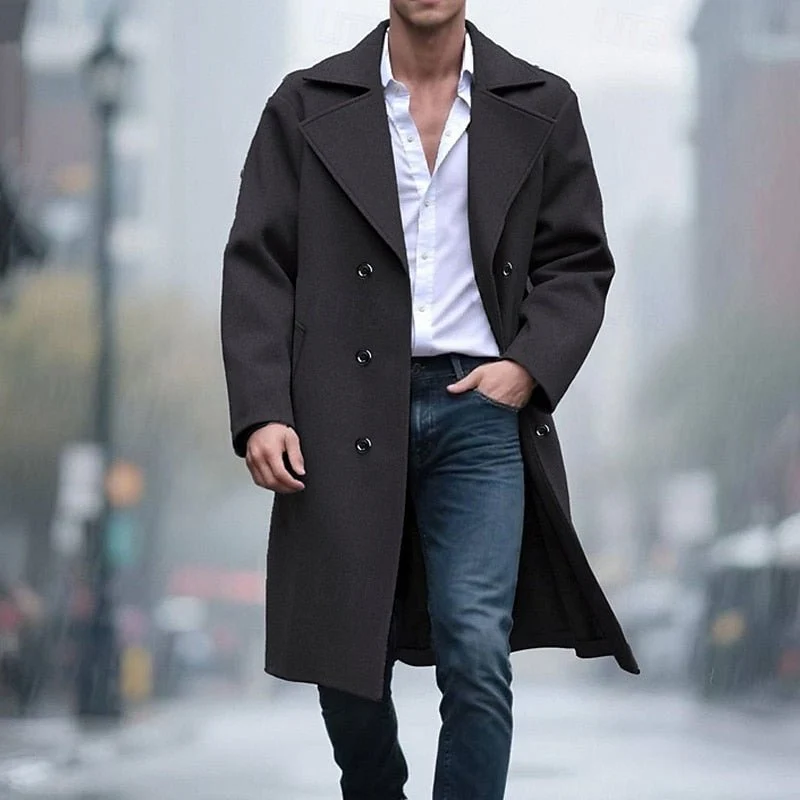 Oliver | Classic and Sophisticated Double-Breasted Long Trench Coat