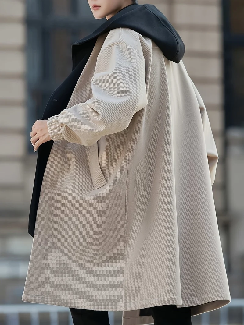 Freya | Sophisticated and Comfortable Hooded Longline Trench Coat