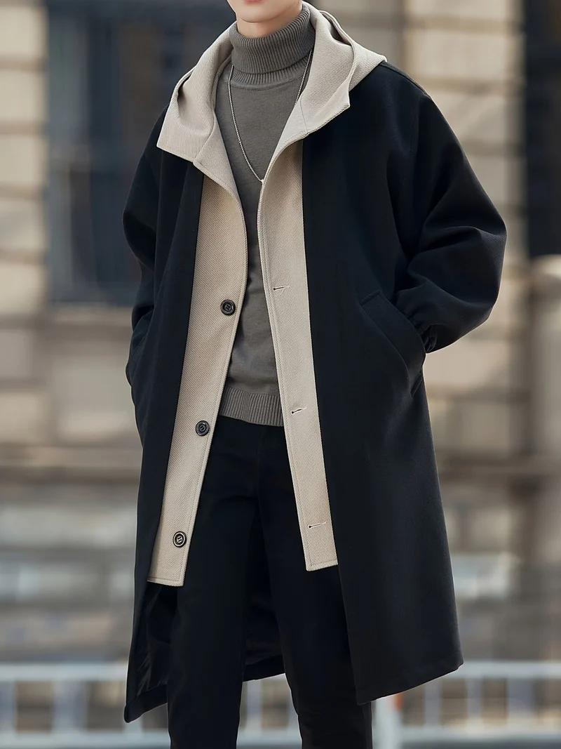 Freya | Sophisticated and Comfortable Hooded Longline Trench Coat