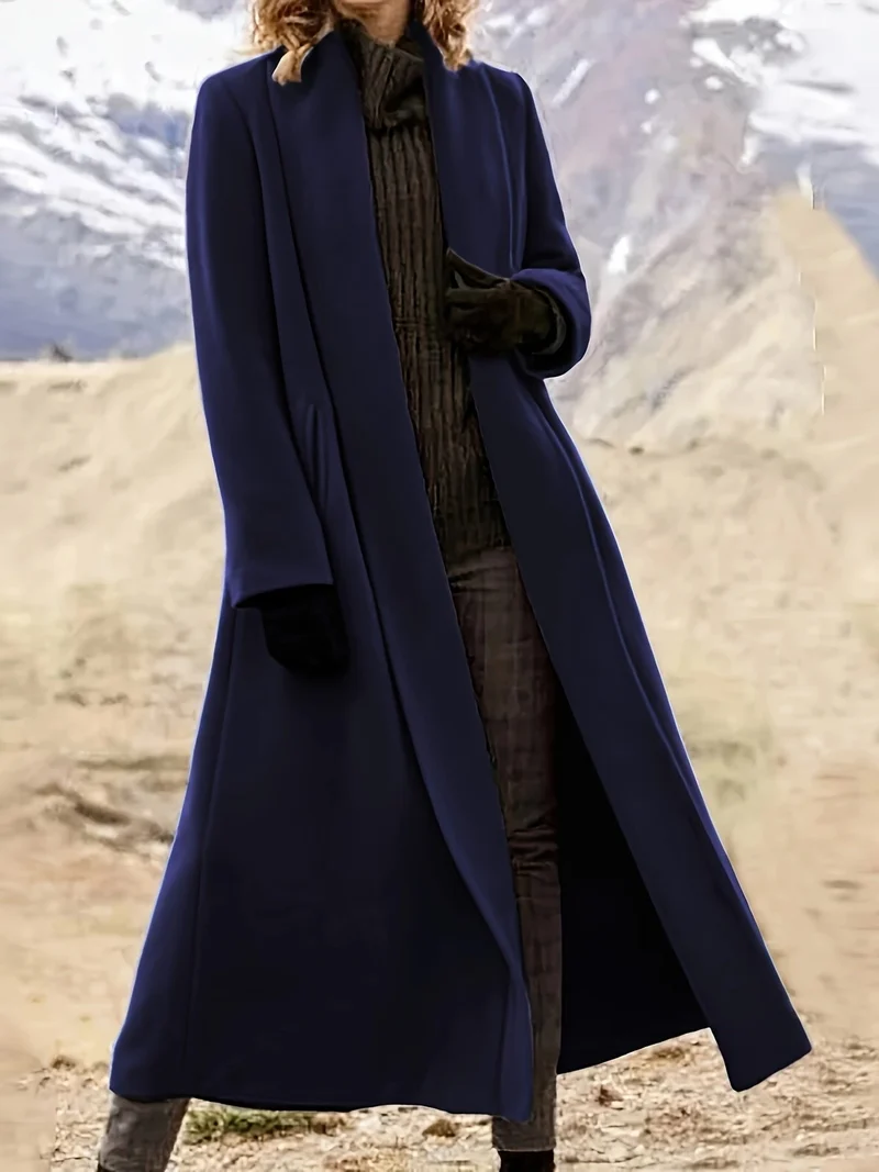 Seraphina | Elegant Longline Open-Front Trench Coat