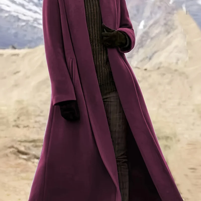 Seraphina | Elegant Longline Open-Front Trench Coat