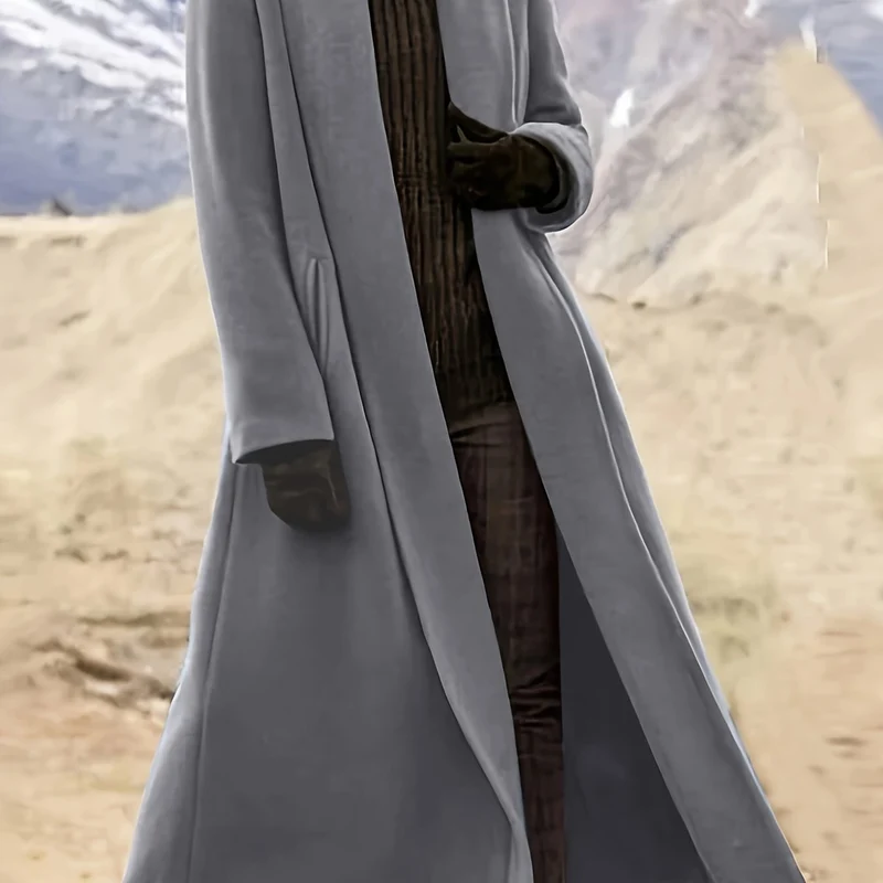 Seraphina | Elegant Longline Open-Front Trench Coat