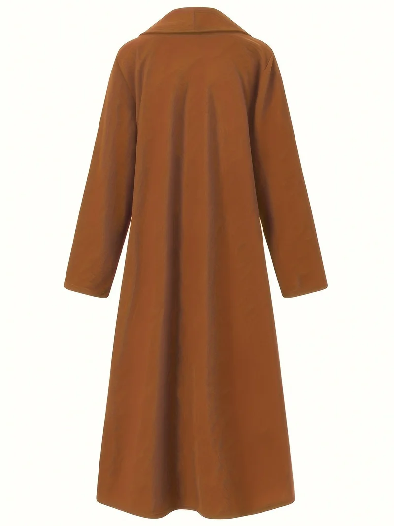 Seraphina | Elegant Longline Open-Front Trench Coat