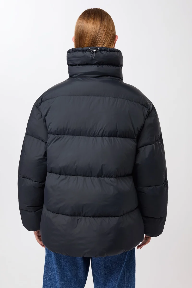 Steppjacke mit Kragen und abnehmbarer Kapuze (Midnight)