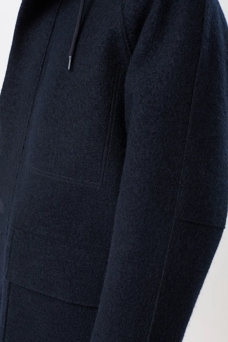 Parka aus Techno Felt mit großen Taschen (Navy)