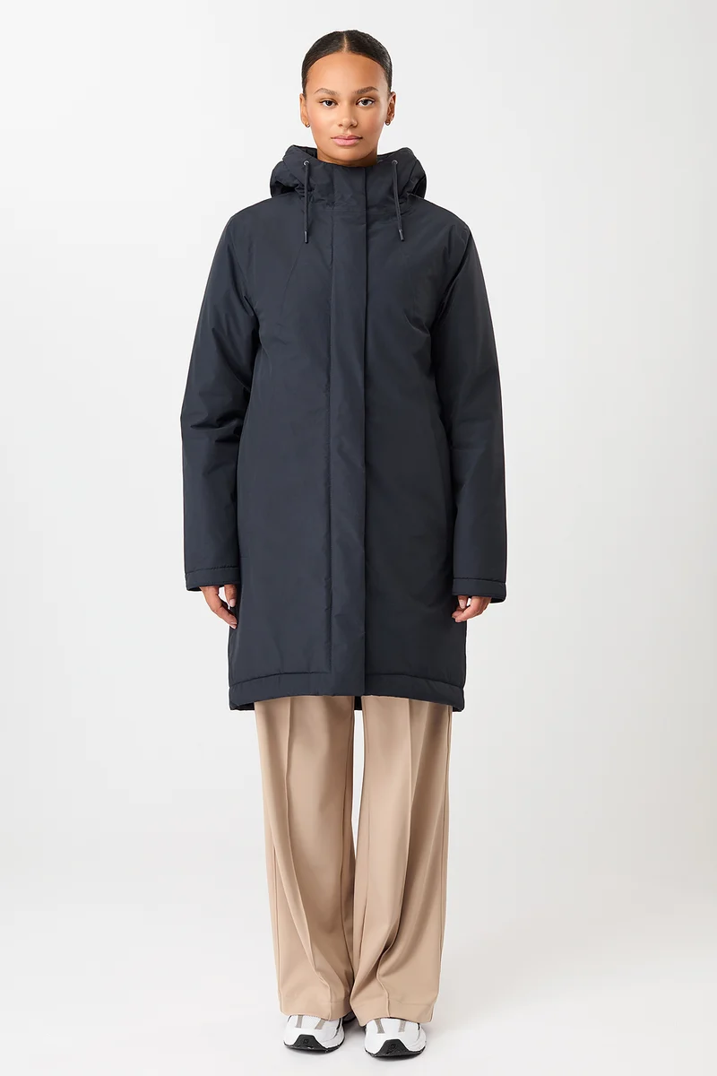 Wattierter Parka leicht tailliert (Navy)