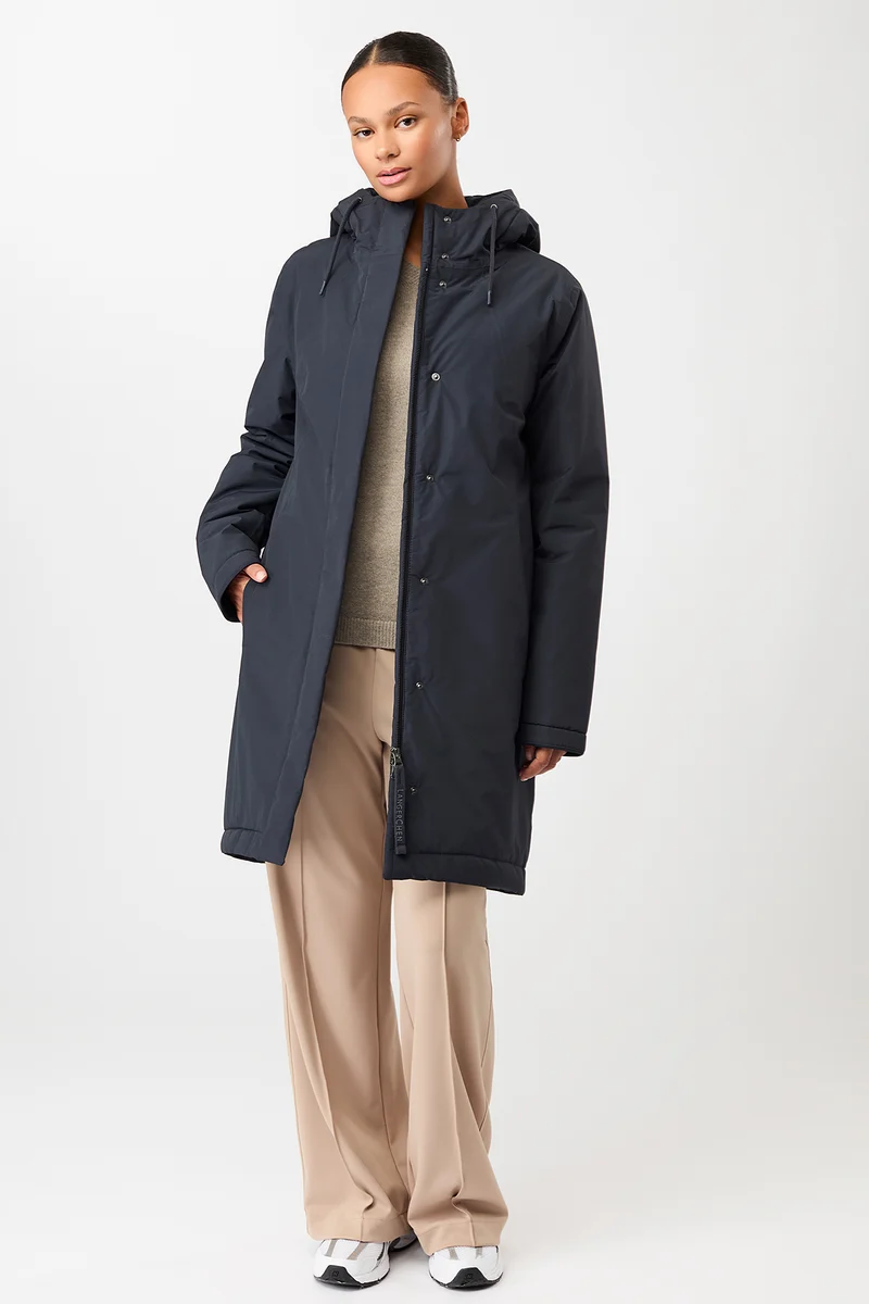 Wattierter Parka leicht tailliert (Navy)