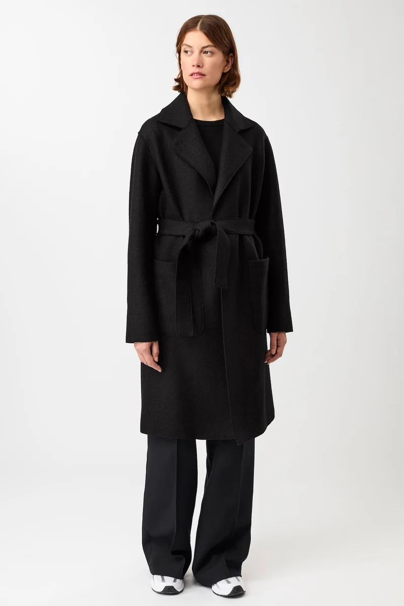 Kurzer Mantel zum Binden (Black)