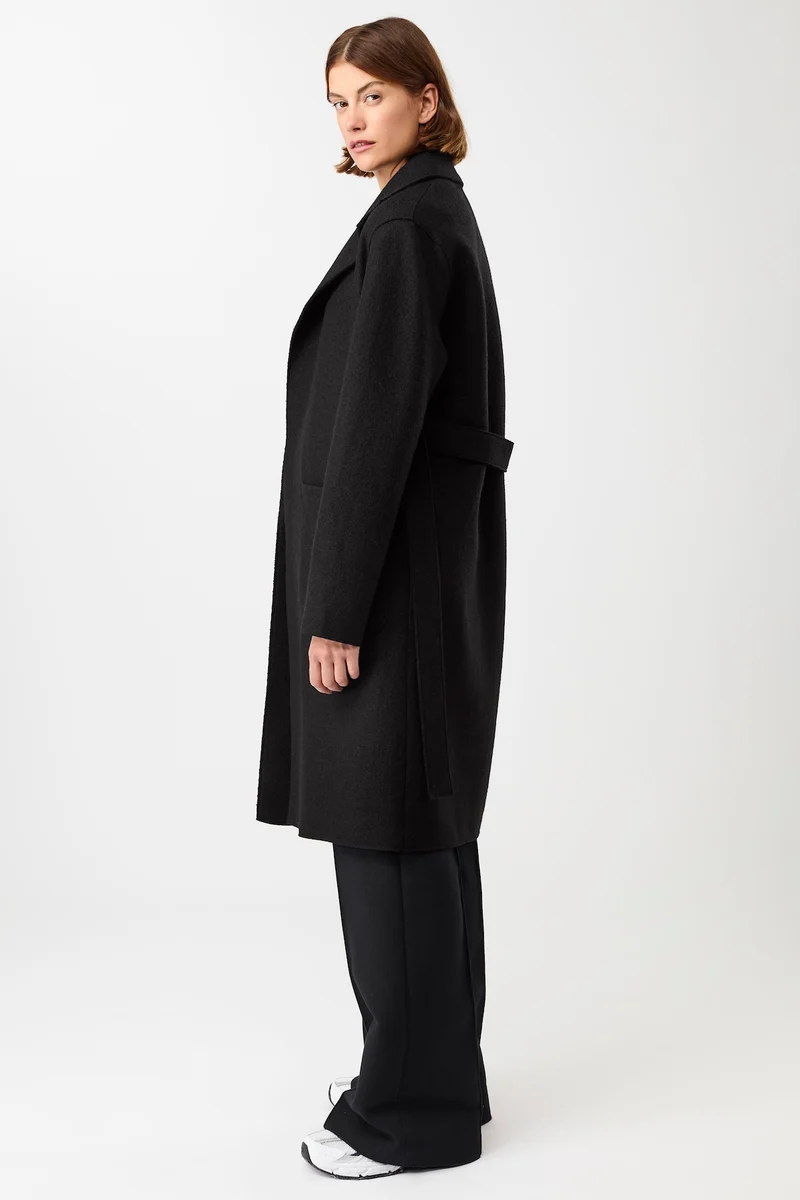 Kurzer Mantel zum Binden (Black)
