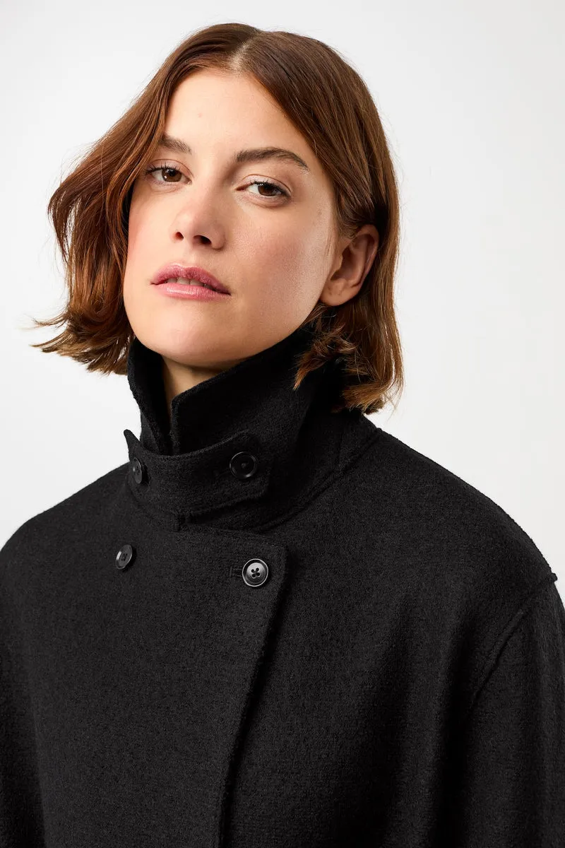 Kurzer Mantel zum Binden (Black)