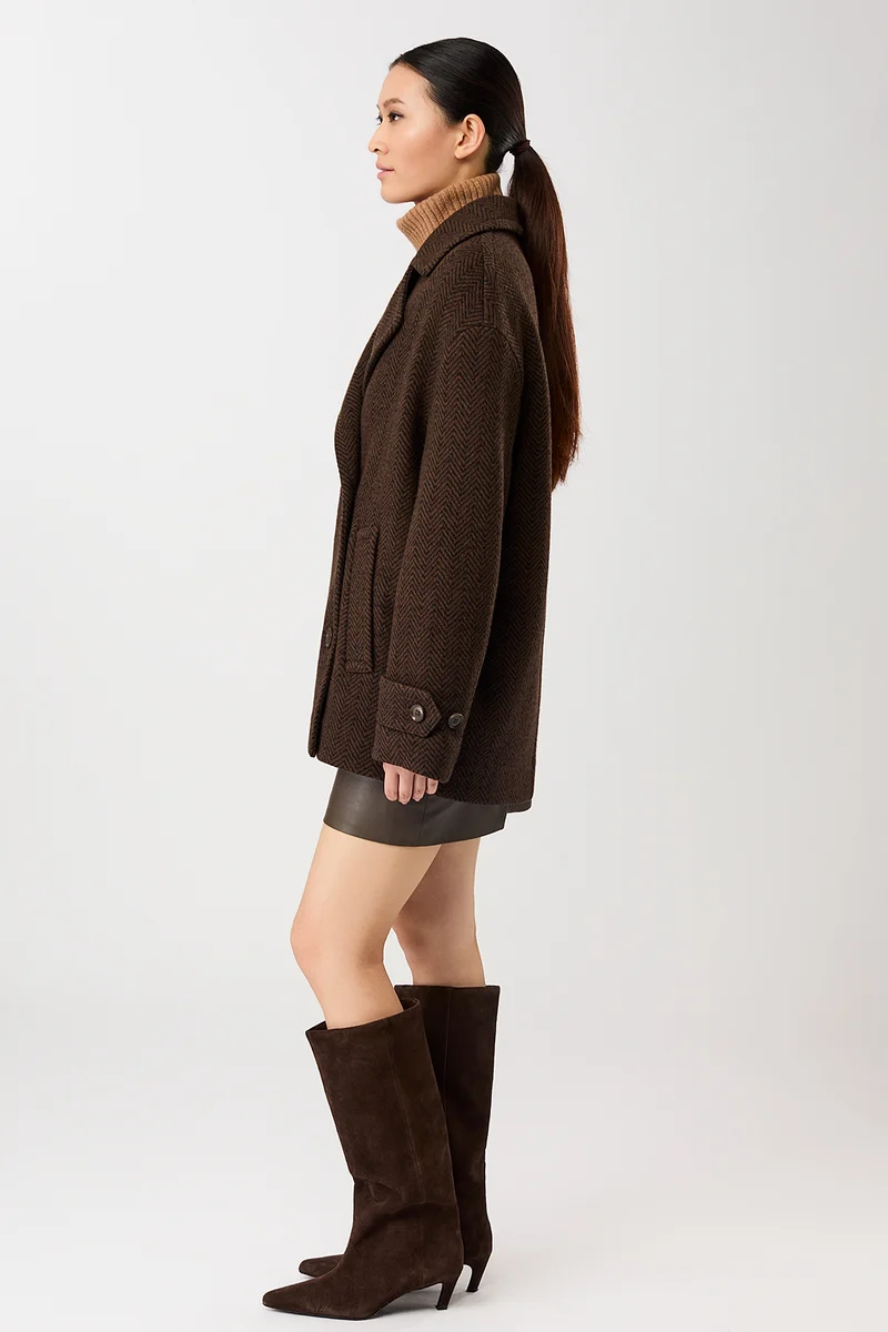 Cabanstyle in Herringbone (Coffee/Black)