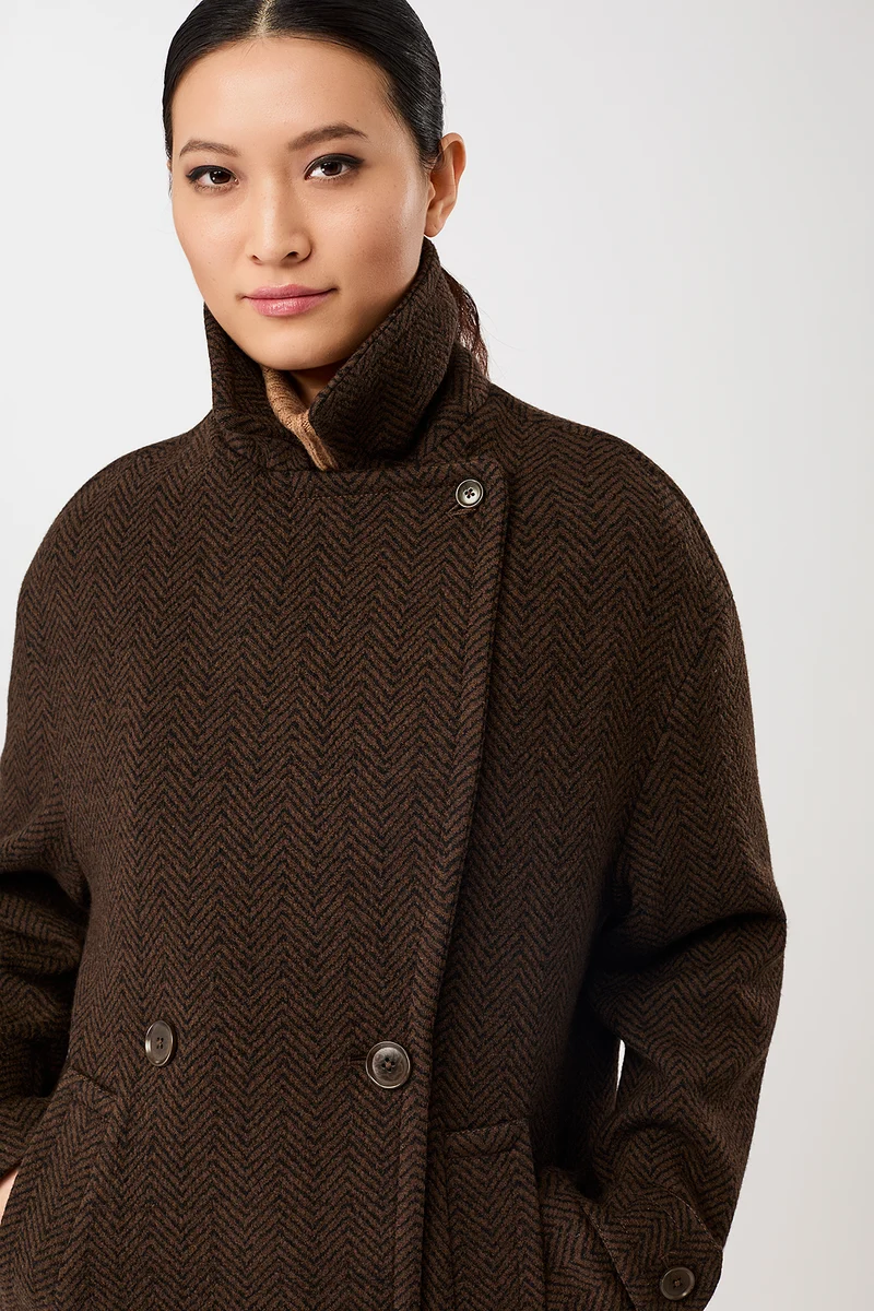 Cabanstyle in Herringbone (Coffee/Black)