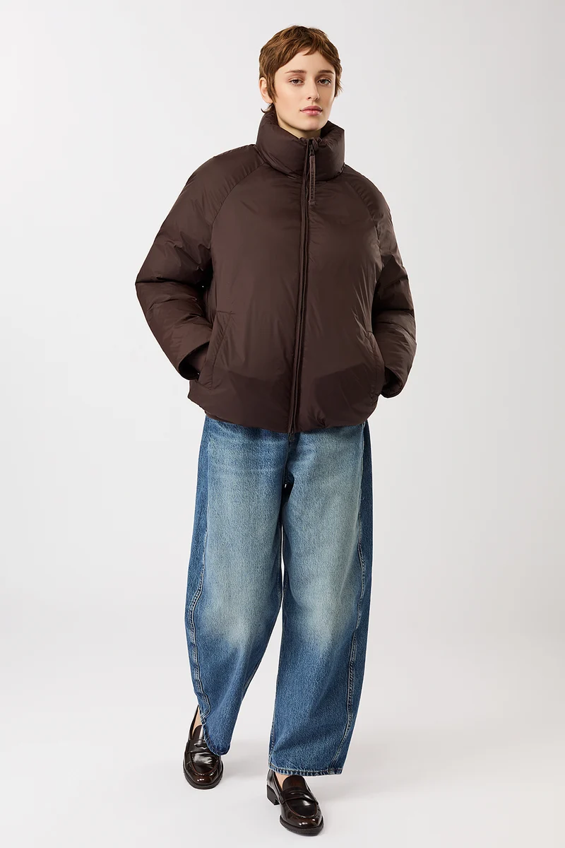 Lightweight Jacke aus Eco Daune (Coffee)