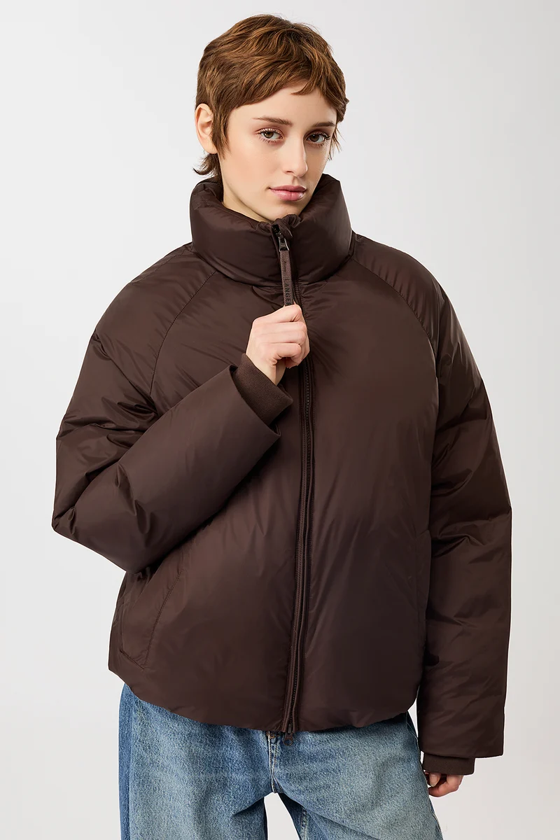 Lightweight Jacke aus Eco Daune (Coffee)