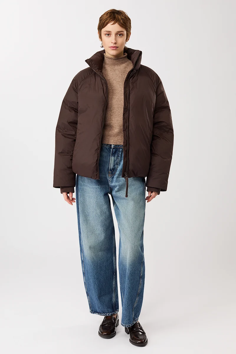 Lightweight Jacke aus Eco Daune (Coffee)