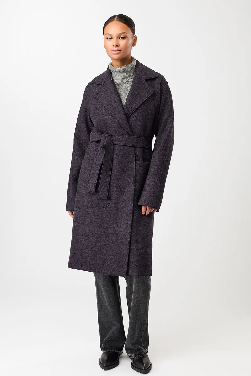 Kurzer Mantel zum Binden (Blueberry)