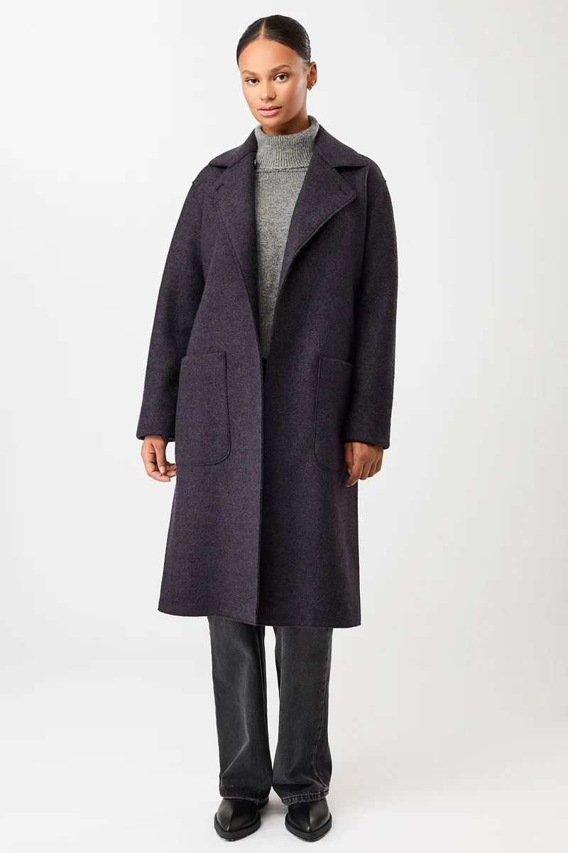 Kurzer Mantel zum Binden (Blueberry)