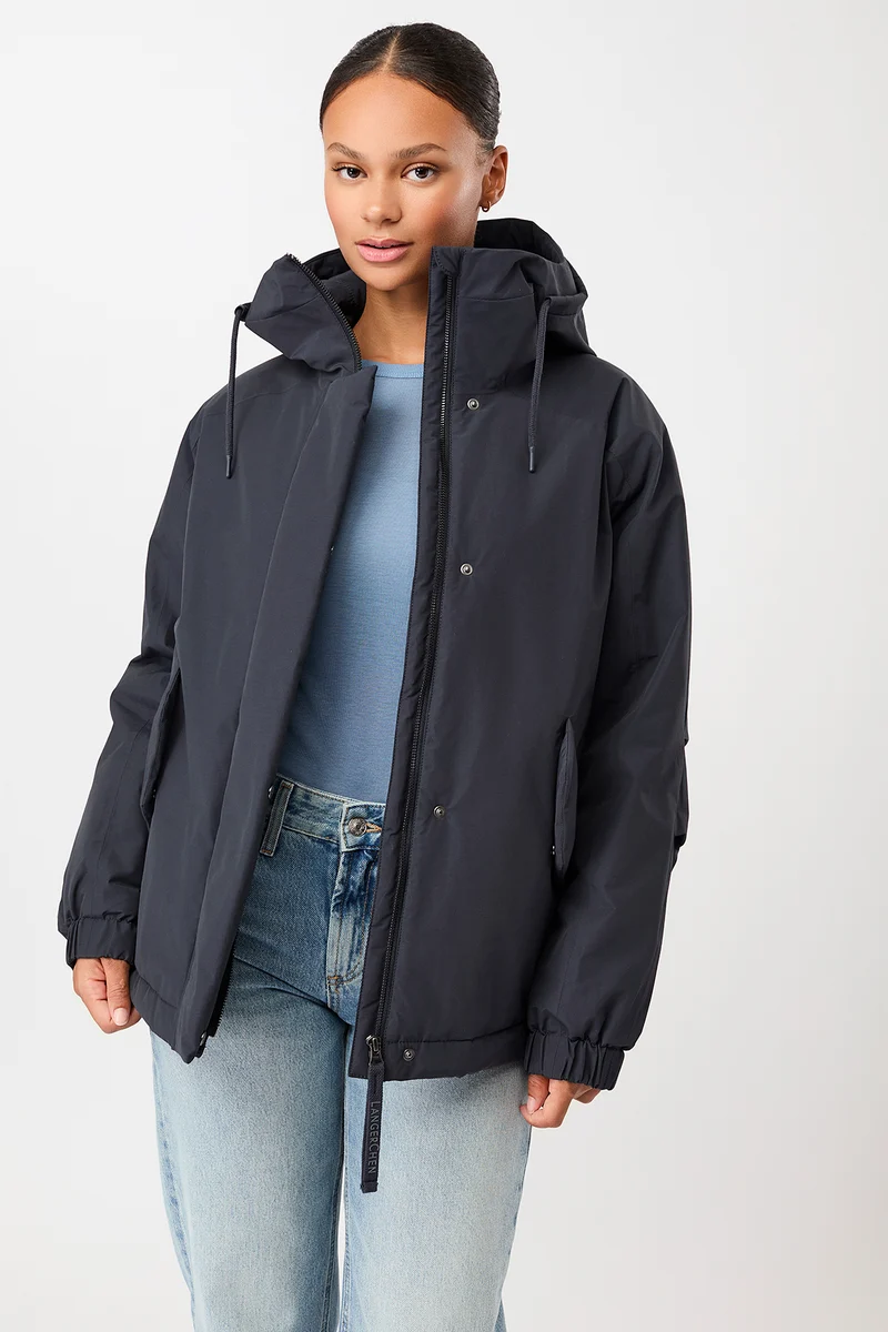 Wattierter Kurzparka in lockerem Volumen (Navy)