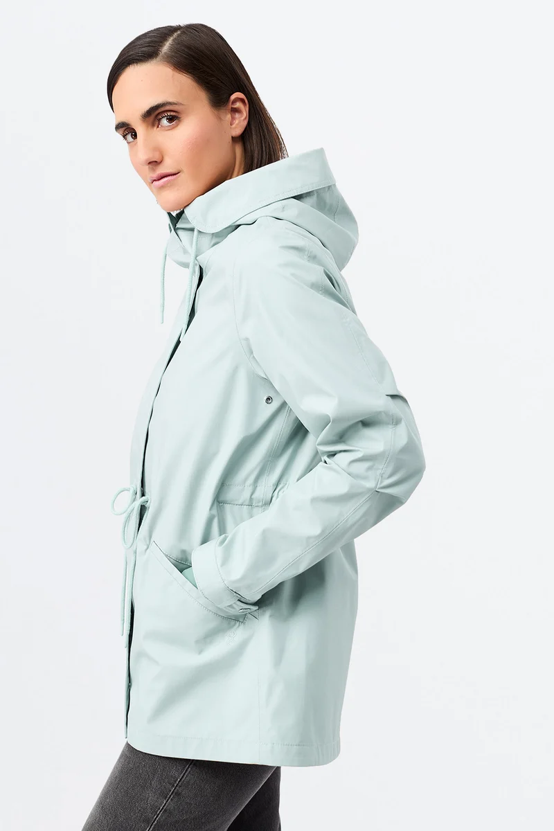 Kurzer Regenparka aus Bio-Baumwolle (Flow)