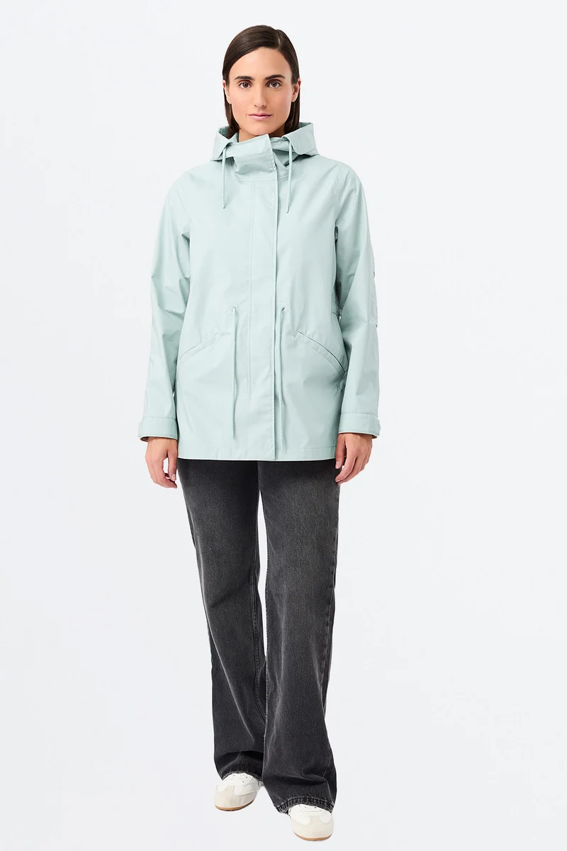 Kurzer Regenparka aus Bio-Baumwolle (Flow)