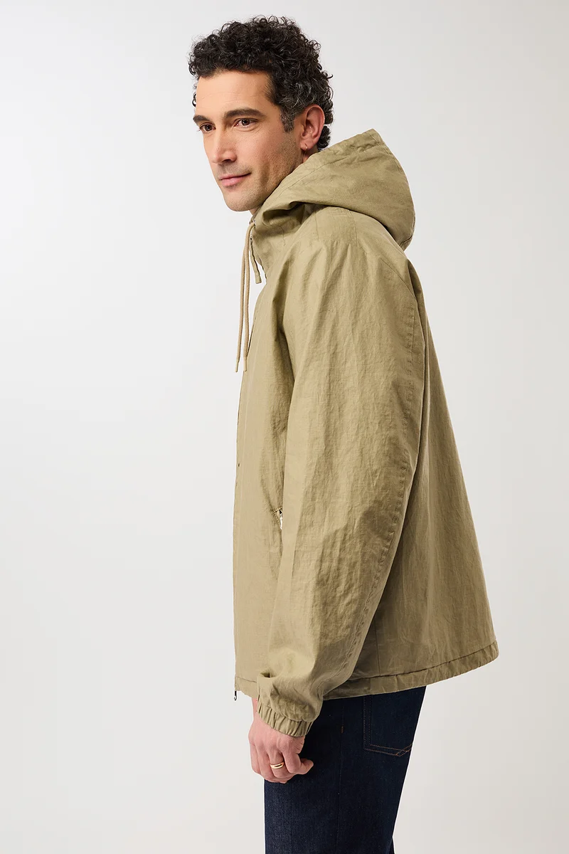Kurze Jacke aus beschichtetem Leinen (Breeze)